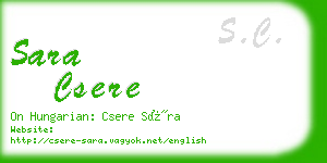 sara csere business card